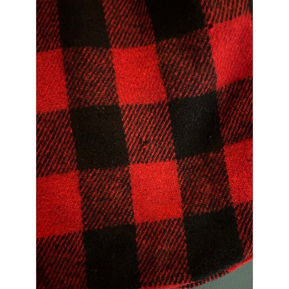 Vintage Sportclad JC Penney Buffalo Plaid Flannel Shirt Red Black L (1210) - Picture 9 of 16